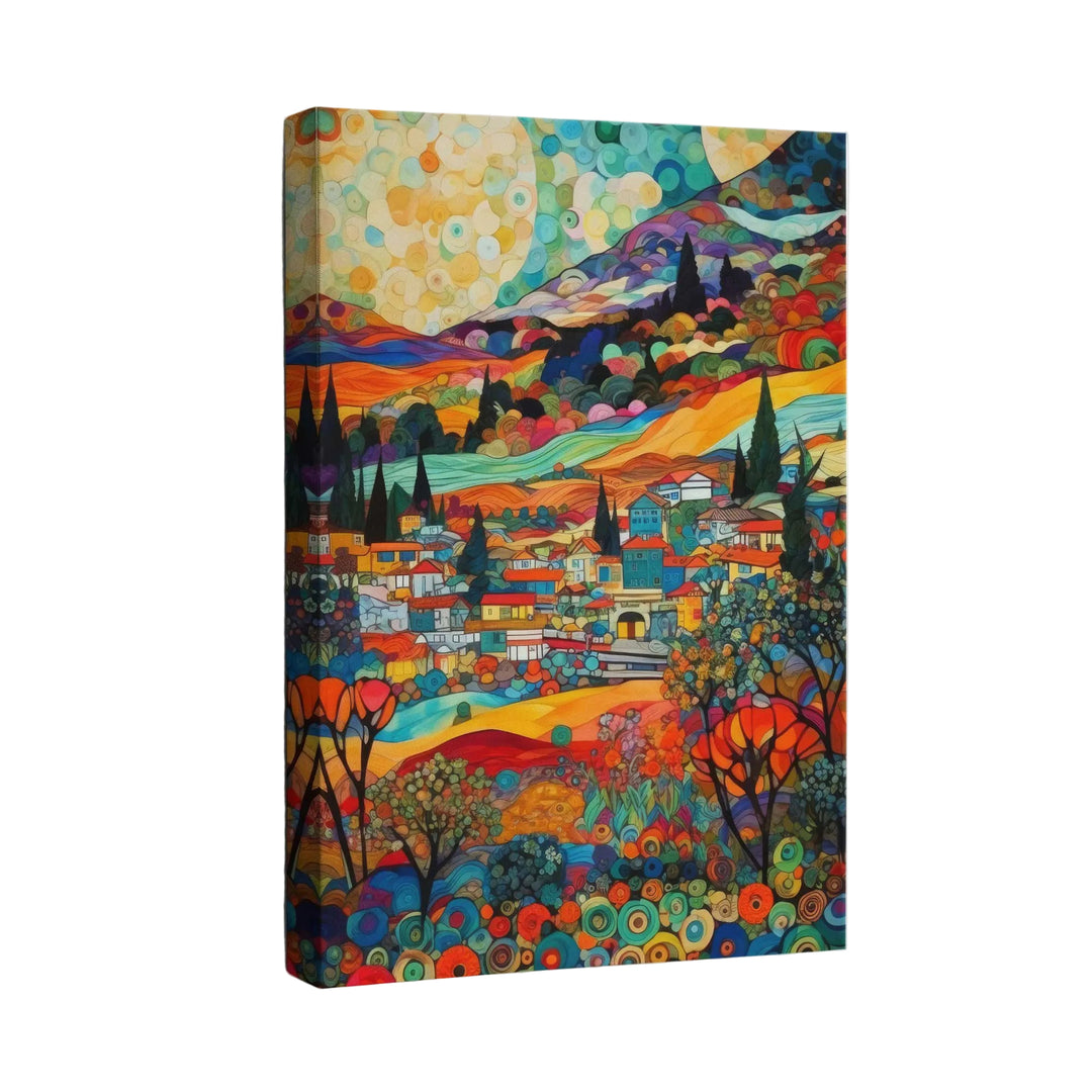 Toile Murale Abstraite Mosaïque Urbaine Pour Décoration Murale Intérieure 0