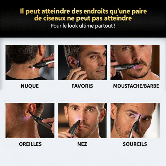 Tondeuse Précision Sourcils Électrique Ultra-Fine Homme Femme 6