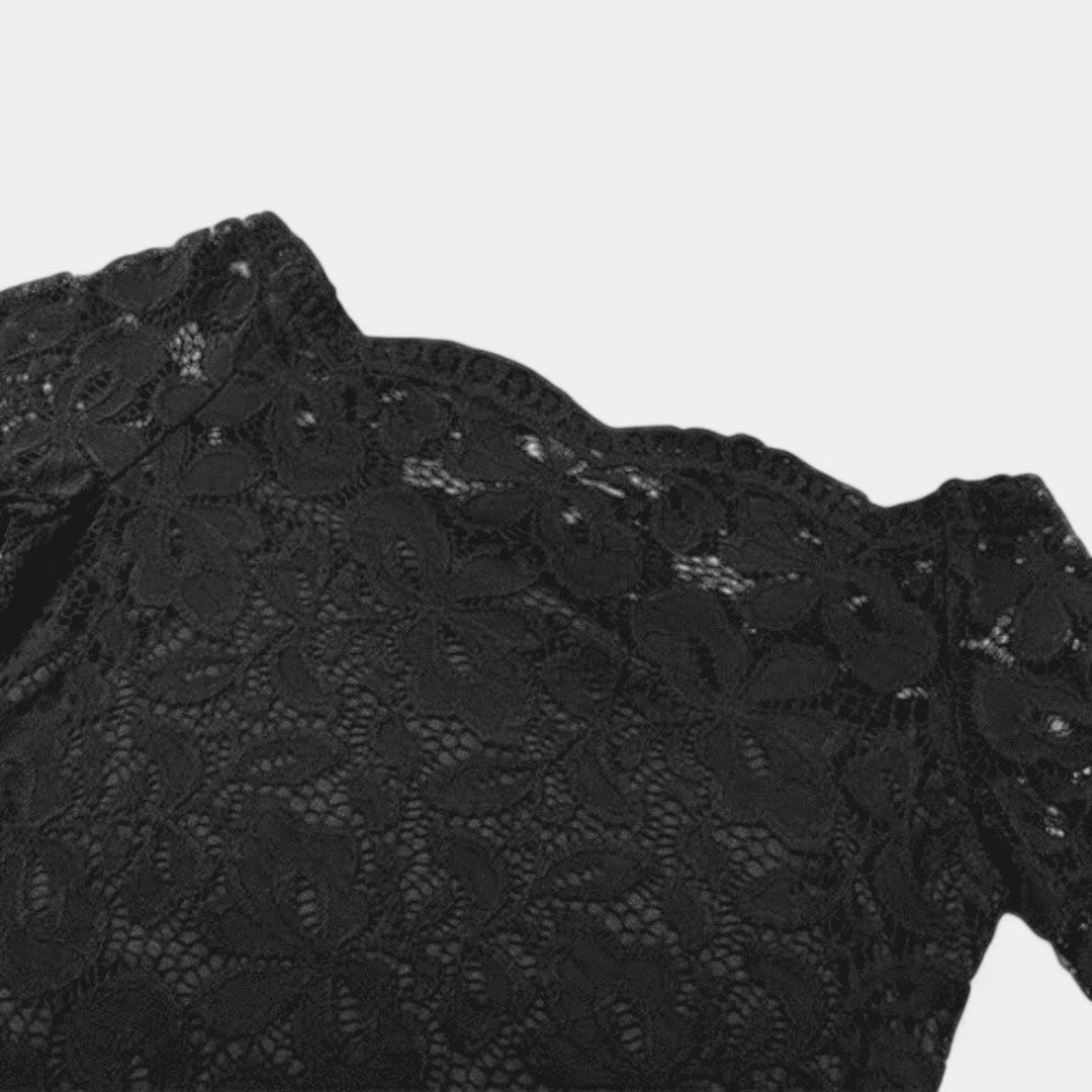 Top en dentelle à épaules dénudées pour femmes 1