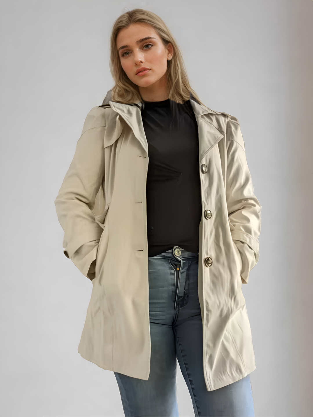 Trench pour Femmes Ajusté Chic 1