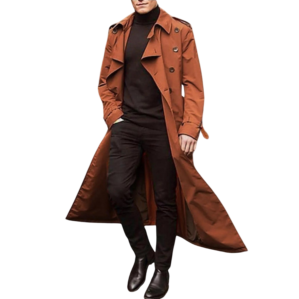 Trenchcoat pour hommes décontracté en automne 0