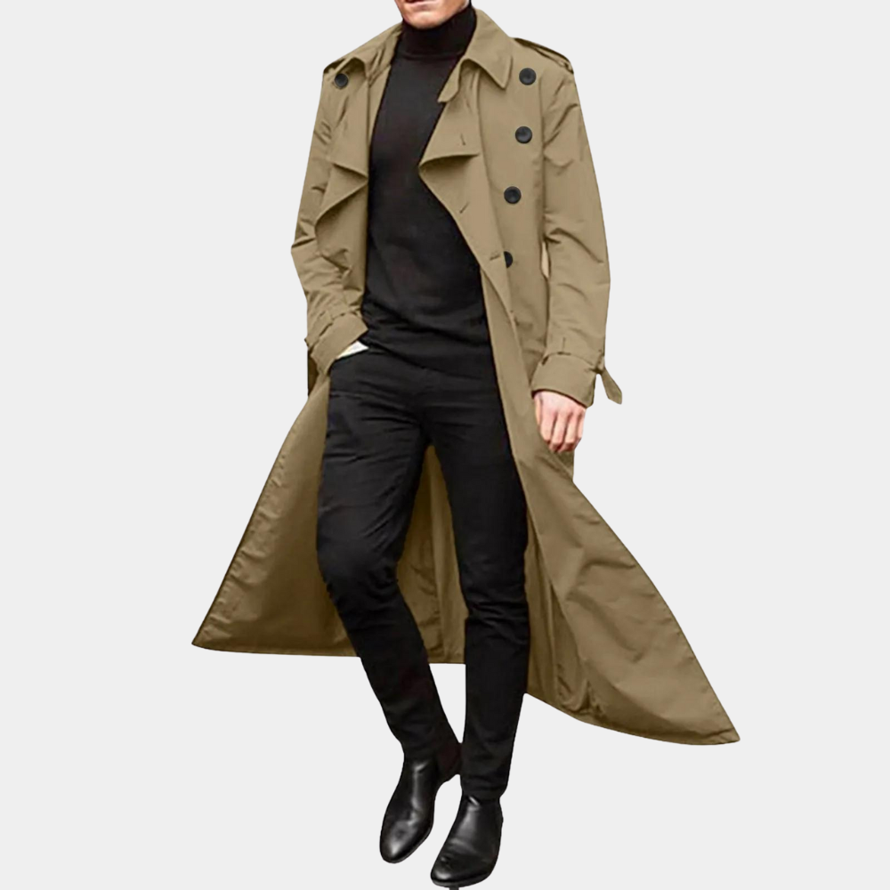 Trenchcoat pour hommes décontracté en automne 1