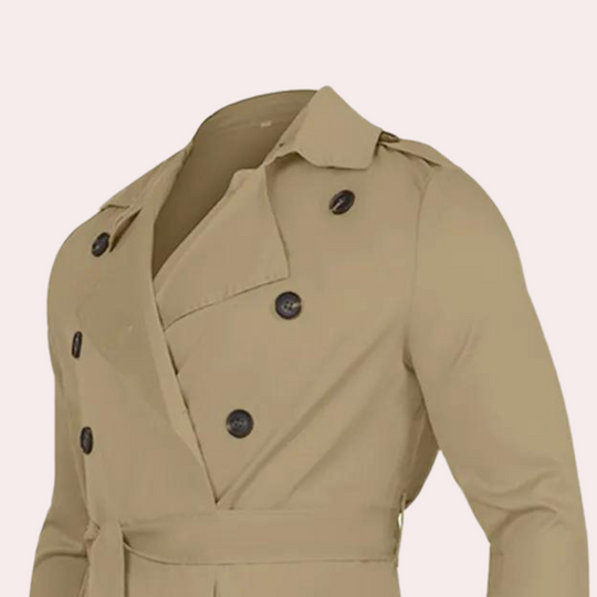 Trenchcoat pour hommes décontracté en automne 4