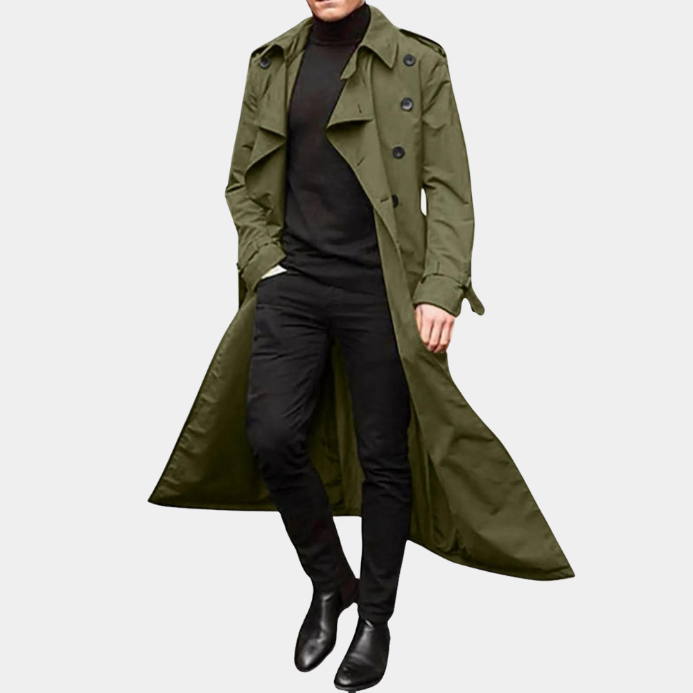 Trenchcoat pour hommes décontracté en automne 5