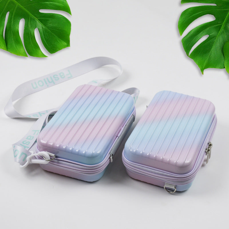 Trousse à Maquillage Compacte Texturée Unisexe avec Compartiments Organisationnels 0