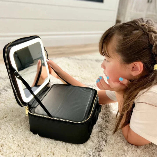 Trousse à Maquillage Femme Chic avec Miroir LED et Compartiments Pratiques 1