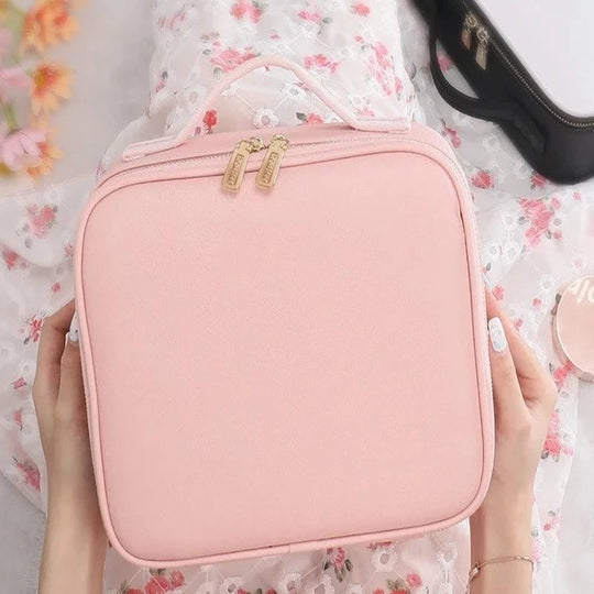 Trousse à Maquillage Femme Chic avec Miroir LED et Compartiments Pratiques 4