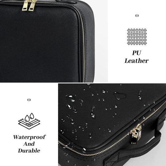 Trousse à Maquillage Femme Chic avec Miroir LED et Compartiments Pratiques 5