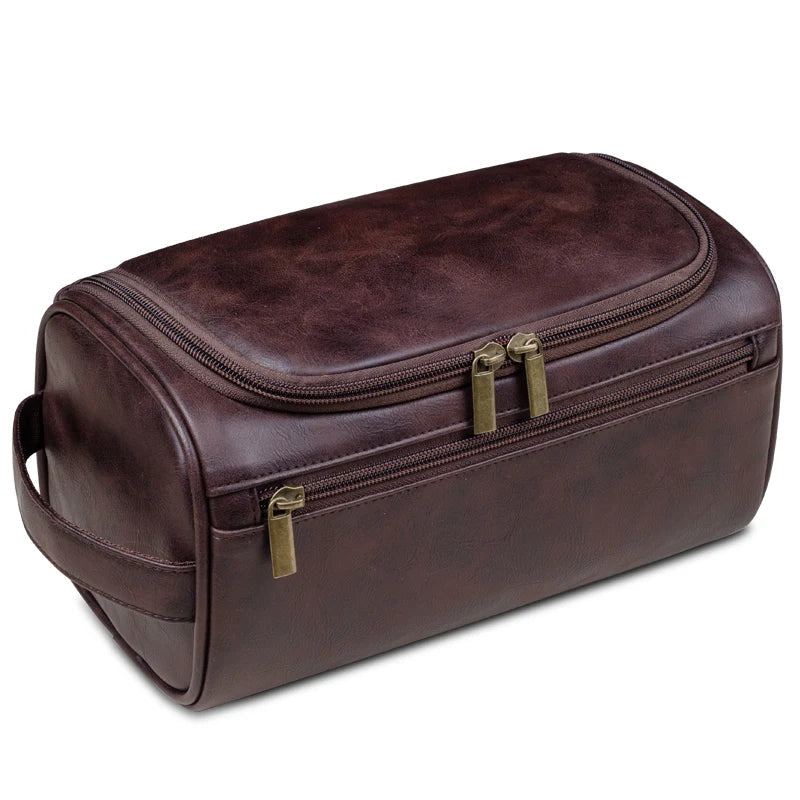 Trousse de Toilette en Cuir pour Voyageurs Pratique 1
