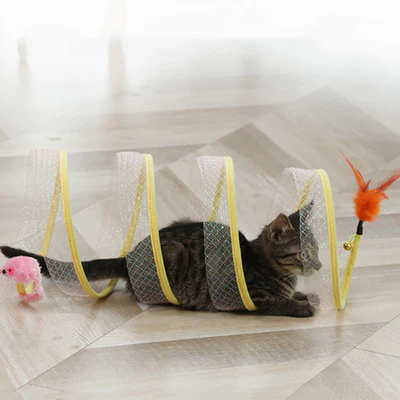 Tunnel Pour Chat Spirale Dynamique Avec Éléments Multisensoriels 2