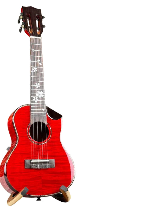 Ukulélé Acoustique 26 Pouces Design Floral pour Hommes et Femmes 0