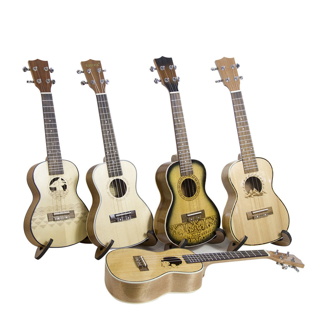 Ukulélé en bois massif pour homme et femme style classique 2