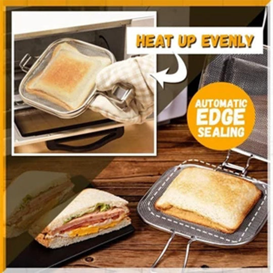 Ustensile de Cuisine Support de Grille-Pain à Sandwich Portable pour Préparation Rapide 2