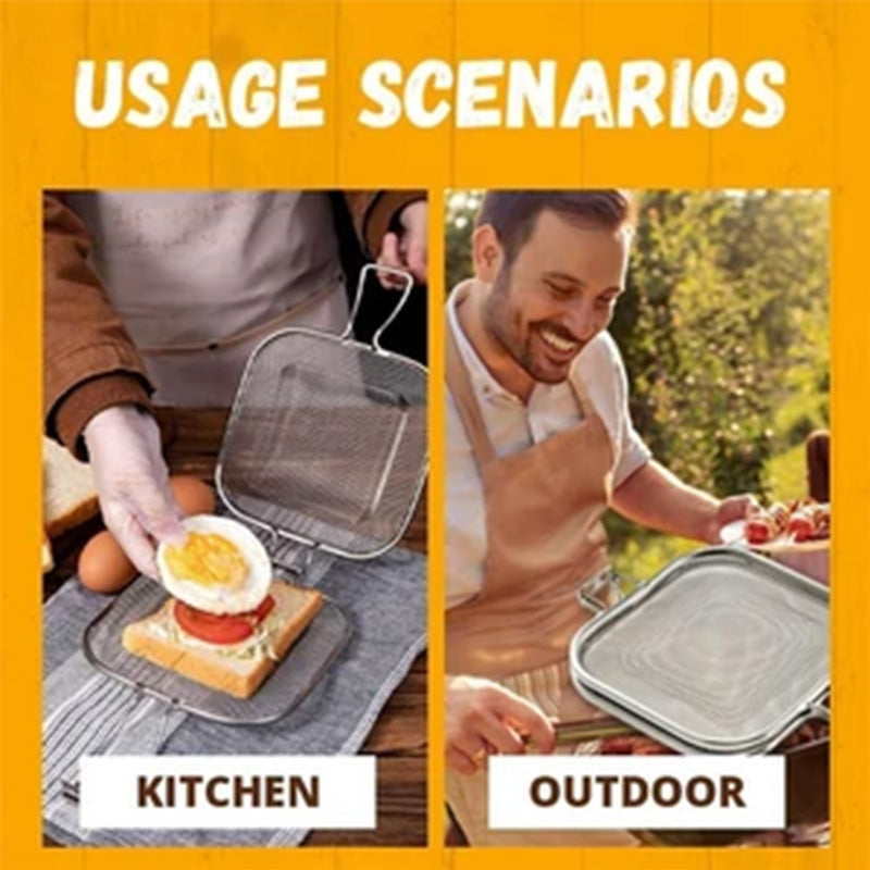 Ustensile de Cuisine Support de Grille-Pain à Sandwich Portable pour Préparation Rapide 3