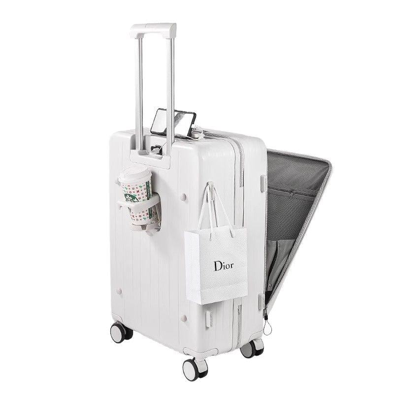 Valise Cabine Rigide Unisexe Multi-Compartiments avec Poignée Télescopique 1