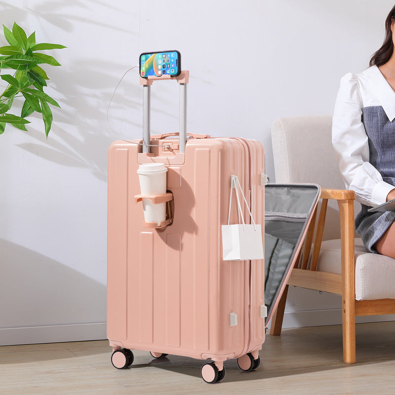 Valise Rigide Unisexe Avec Station de Recharge Intégrée et Design Moderne 1