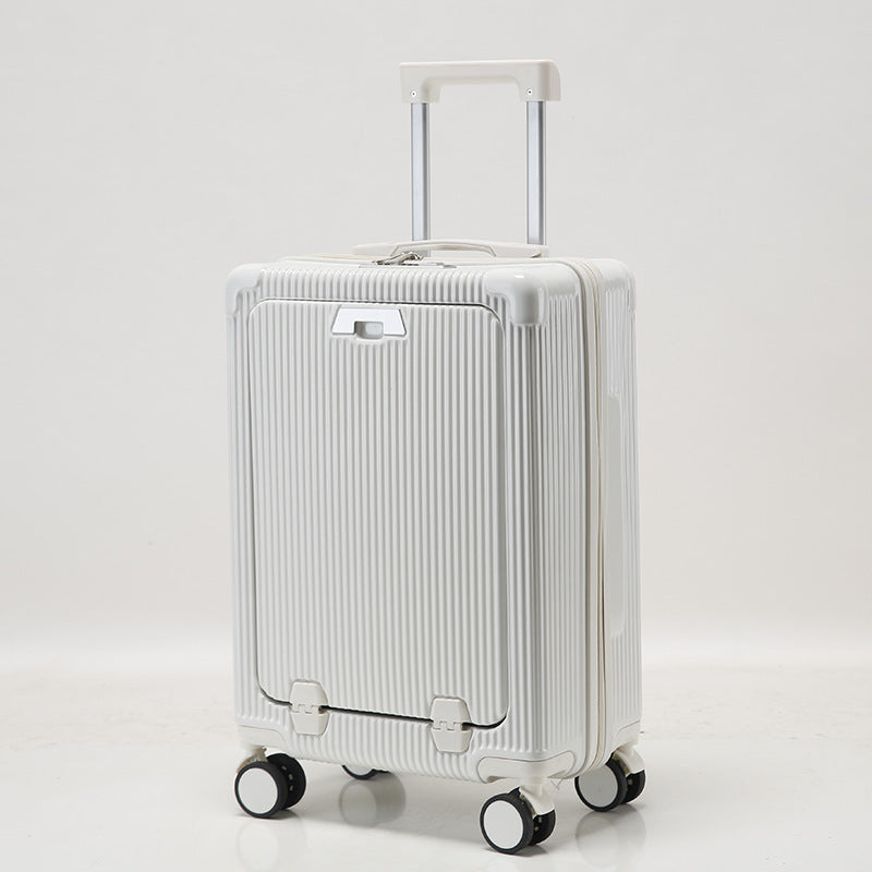 Valise à roulettes compacte nervurée unisexe fonctionnelle 0
