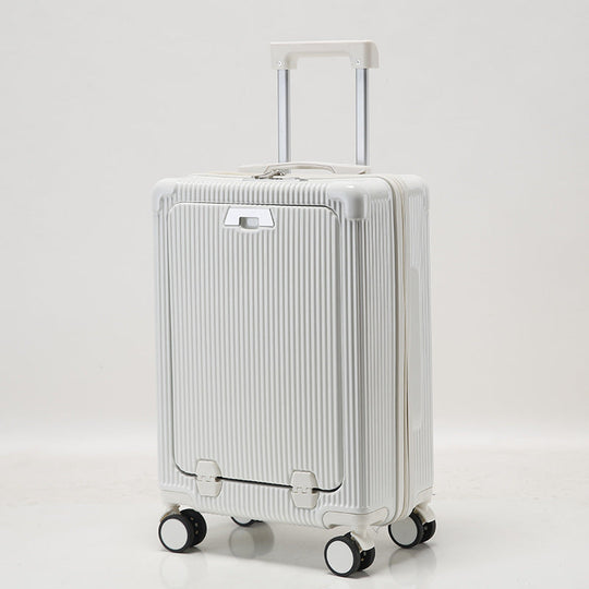 Valise à roulettes compacte nervurée unisexe fonctionnelle 0