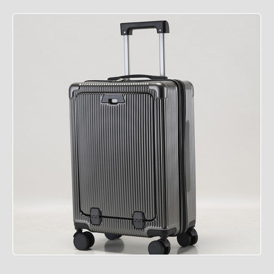 Valise à roulettes compacte nervurée unisexe fonctionnelle 2