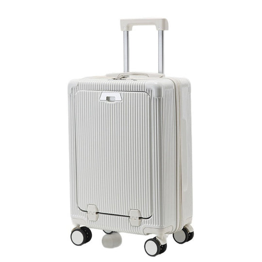 Valise à roulettes compacte nervurée unisexe fonctionnelle 4