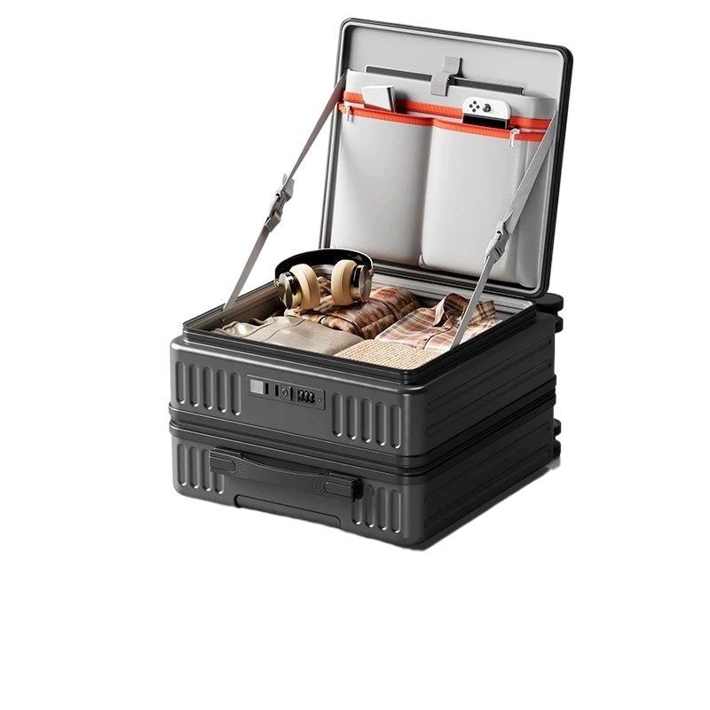 Valise de voyage multifonctionnelle avec port USB et porte-gobelet pliable 1