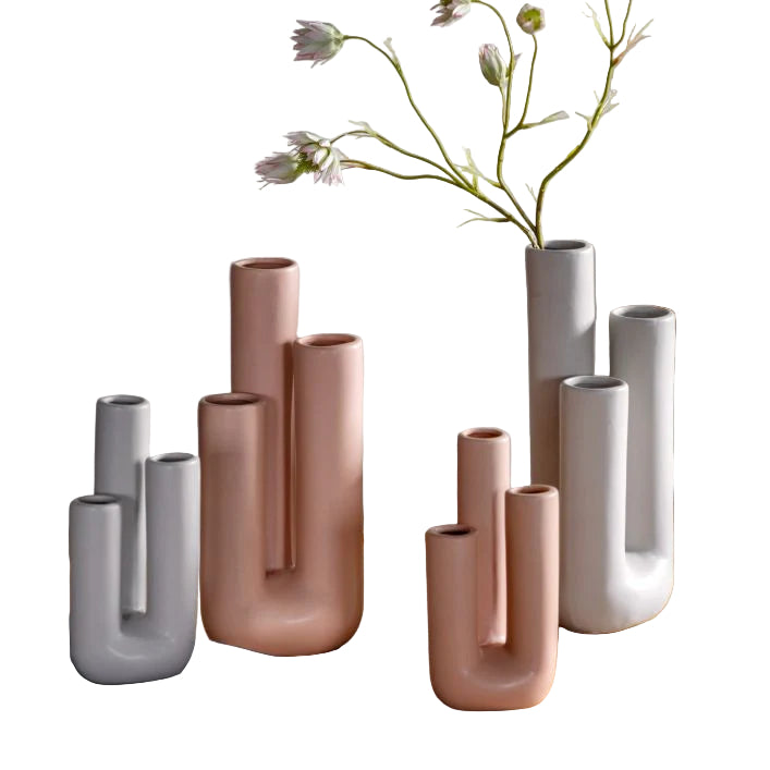 Vase Décoratif Moderne Triple Tube 1