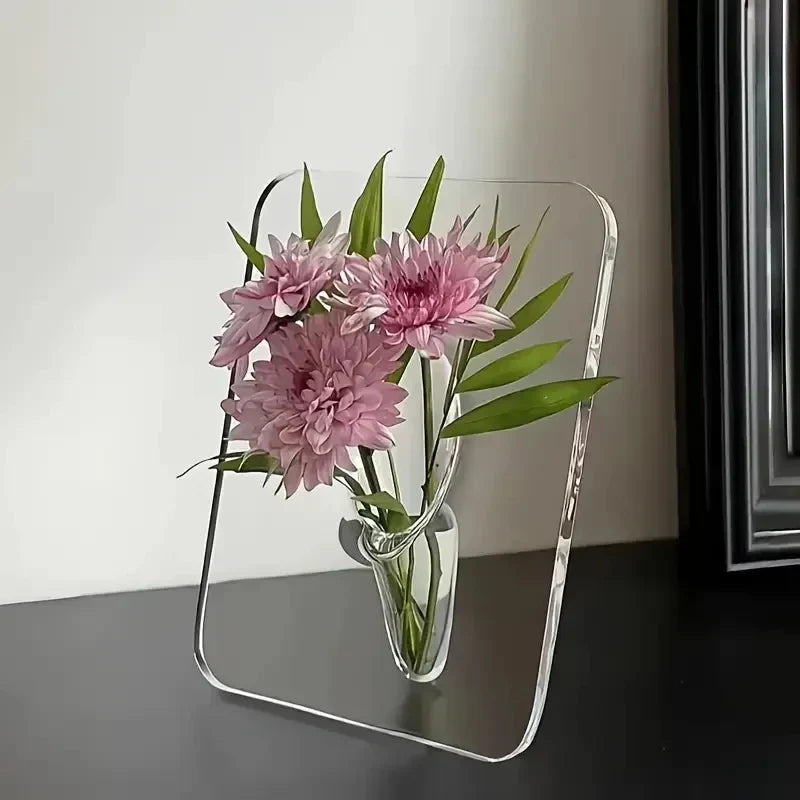 Vase Décoratif Tube Intégré Design Moderne 0