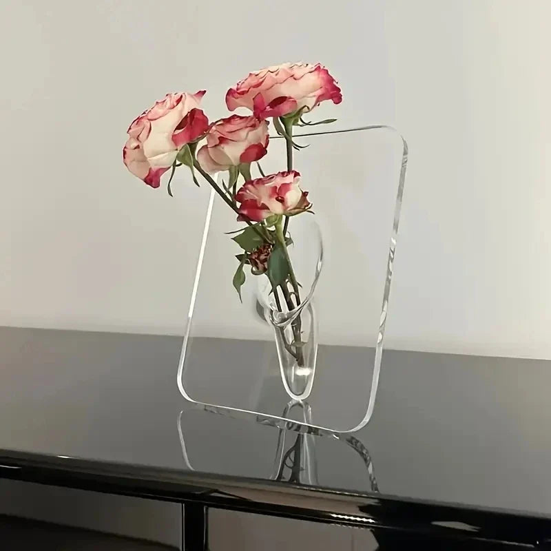 Vase Décoratif Tube Intégré Design Moderne 2