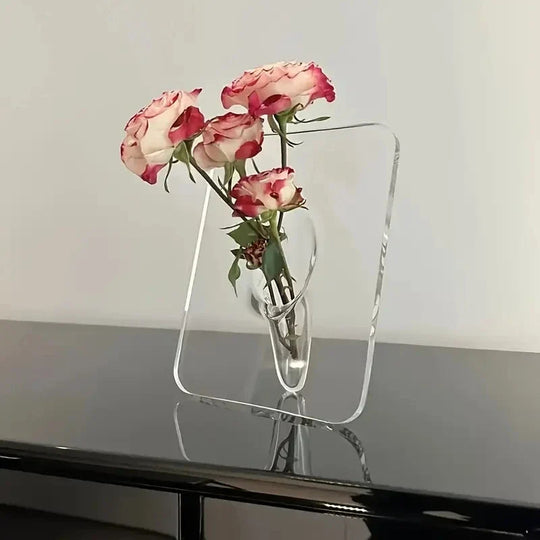 Vase Décoratif Tube Intégré Design Moderne 2