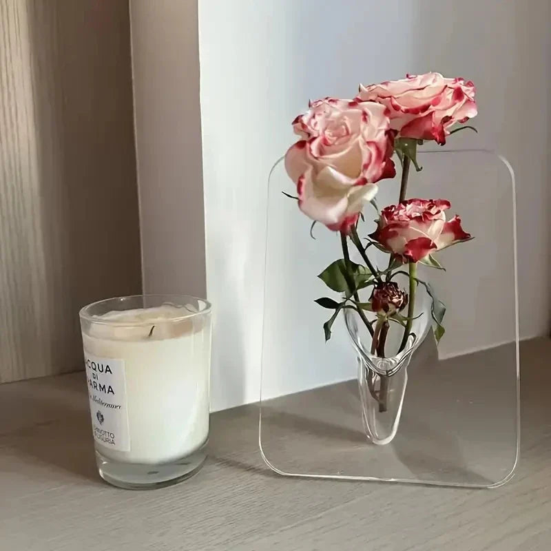 Vase Décoratif Tube Intégré Design Moderne 5
