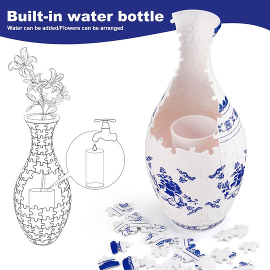 Vase de Puzzle 3D Décoratif pour Fleurs 6