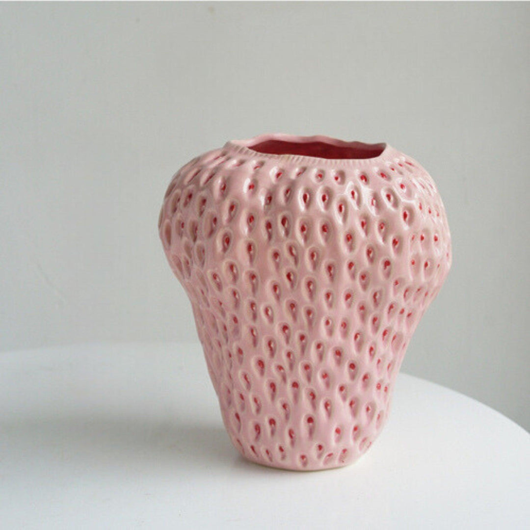 Vase en Céramique en Forme de Fraise Décoratif 10