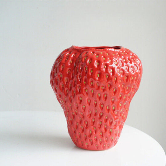 Vase en Céramique en Forme de Fraise Décoratif 11
