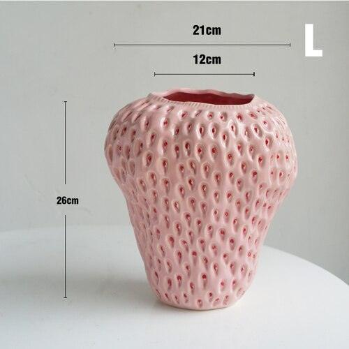 Vase en Céramique en Forme de Fraise Décoratif 4