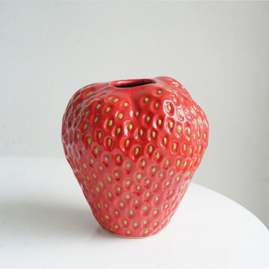 Vase en Céramique en Forme de Fraise Décoratif 9