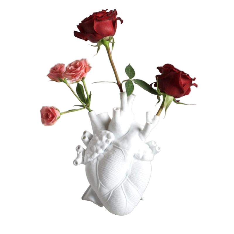 Vase en Forme de Cœur Anatomique Unique 0