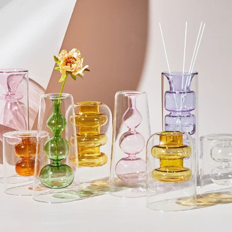 Vase en verre coloré nordique artistique 1