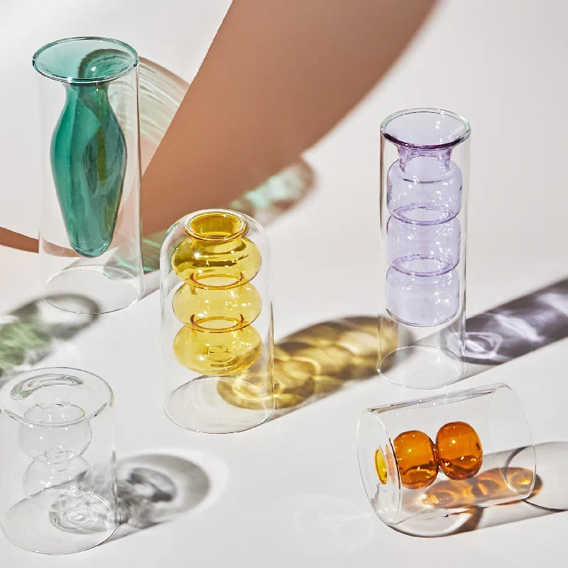 Vase en verre coloré nordique artistique 2