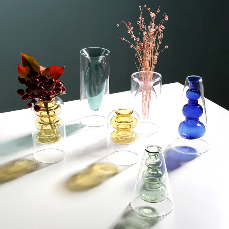 Vase en verre coloré nordique artistique 4