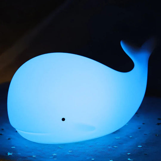 Veilleuse Baleine Mignonne avec Lumière LED Changeante Tactile 5