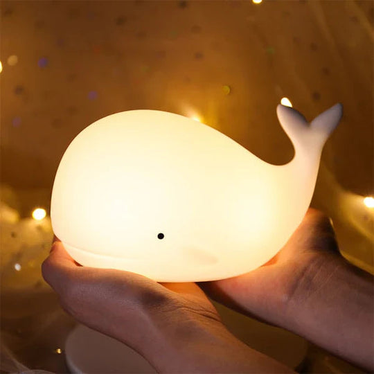 Veilleuse Baleine Mignonne avec Lumière LED Changeante Tactile 6