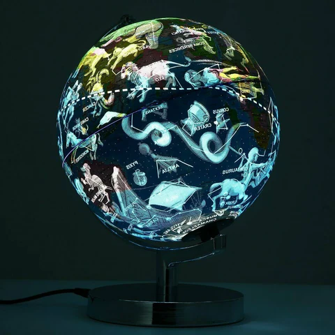 Veilleuse Globe Flottant Éducatif avec Carte des Constellations 3