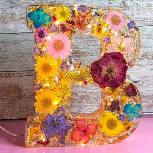 Veilleuse Personnalisée en Résine Florale 6