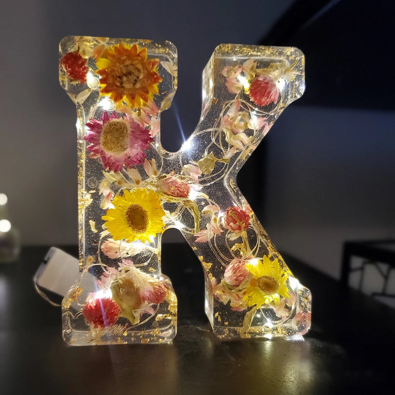 Veilleuse Personnalisée en Résine Florale 8