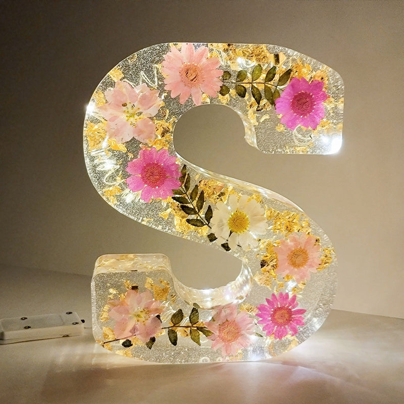 Veilleuse Personnalisée en Résine Florale 9