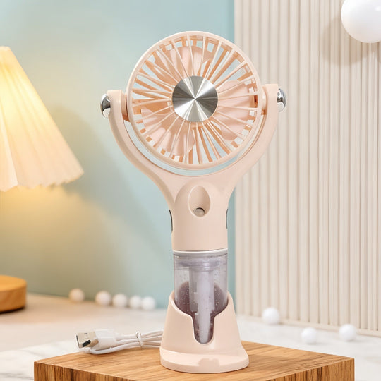 Ventilateur Brumisateur Portable Rechargeable Avec Pulvérisation 2