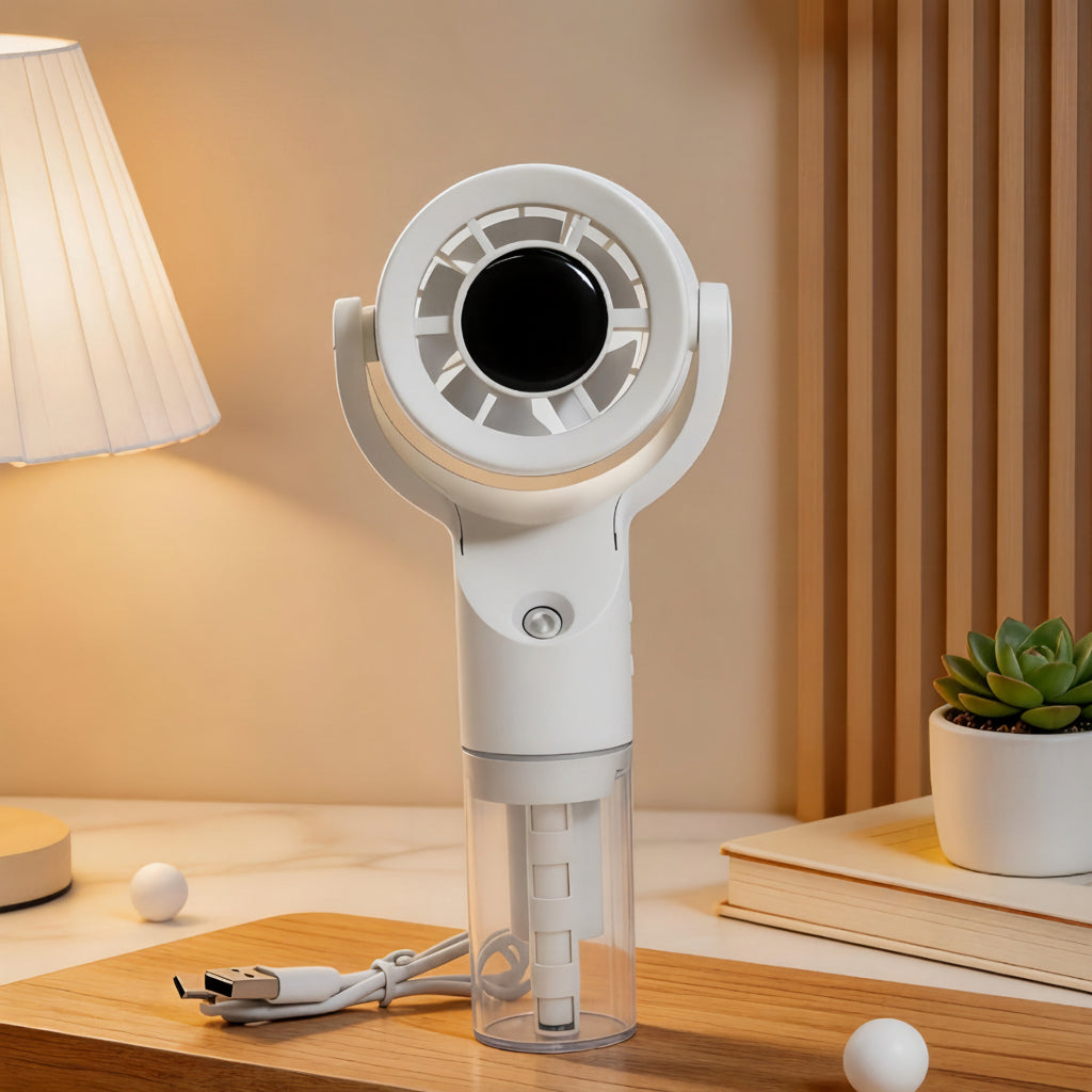 Ventilateur Brumisateur Portable Rechargeable Avec Pulvérisation 3
