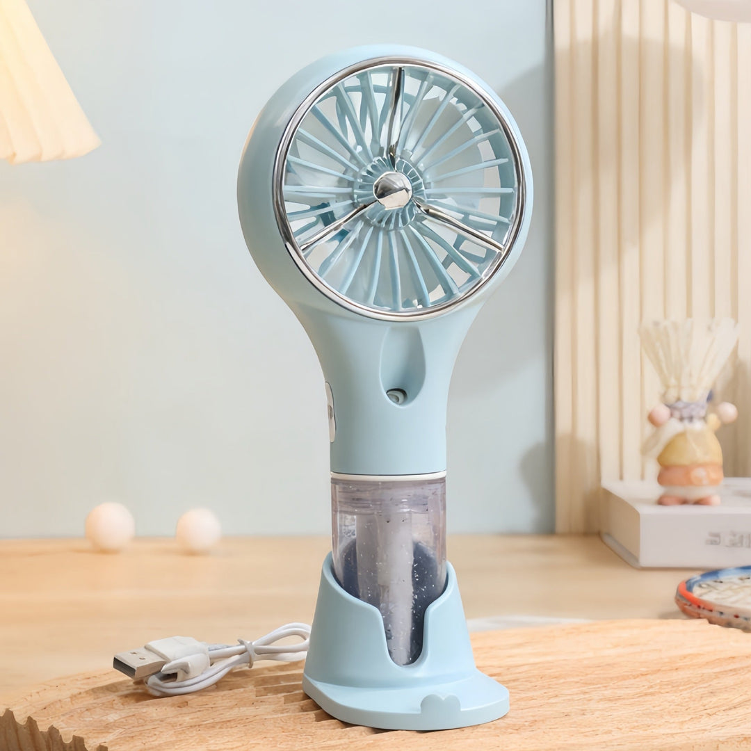 Ventilateur Brumisateur Portable Rechargeable Avec Pulvérisation 4