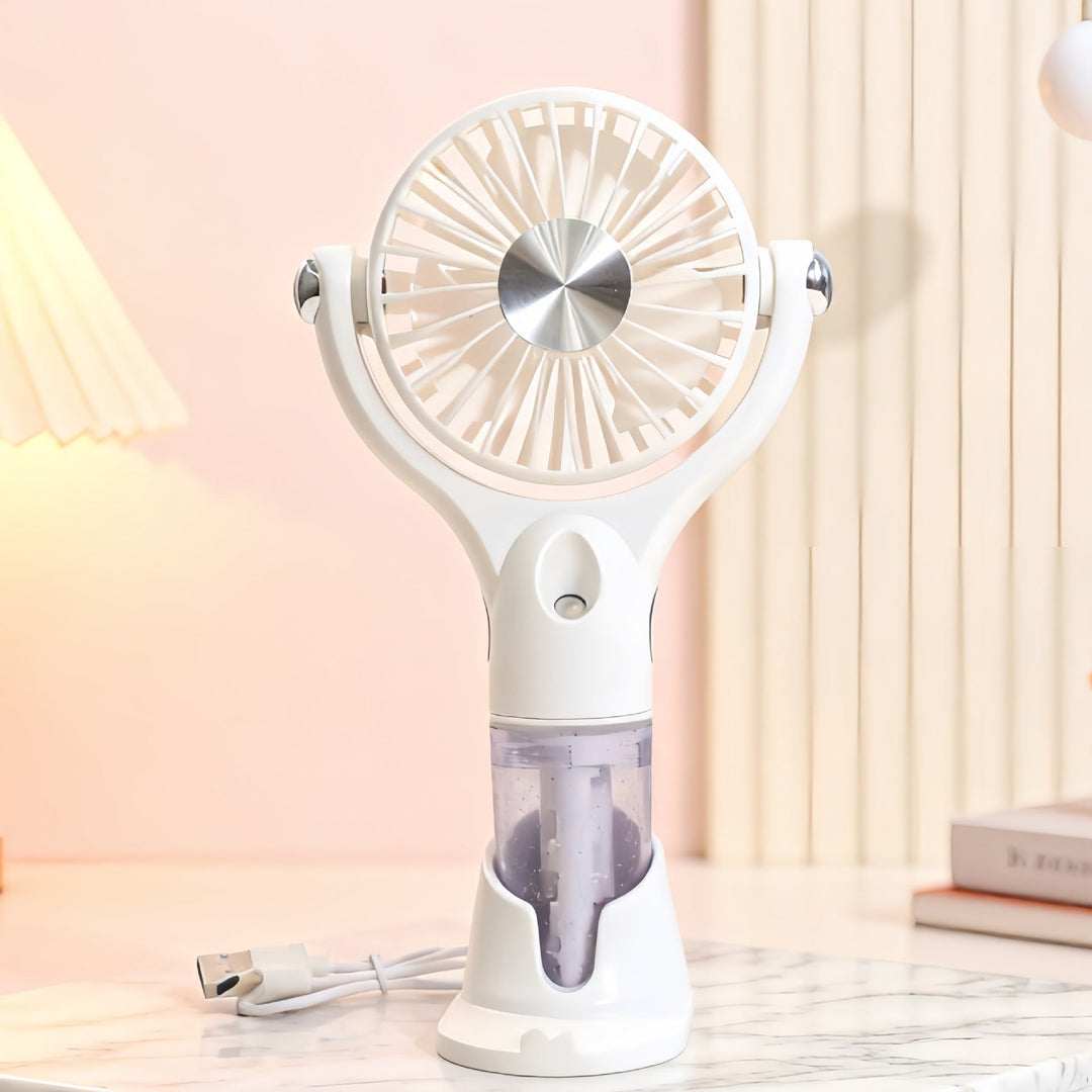 Ventilateur Brumisateur Portable Rechargeable Avec Pulvérisation 5