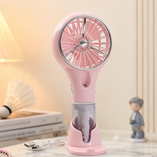 Ventilateur Brumisateur Portable Rechargeable Avec Pulvérisation 6